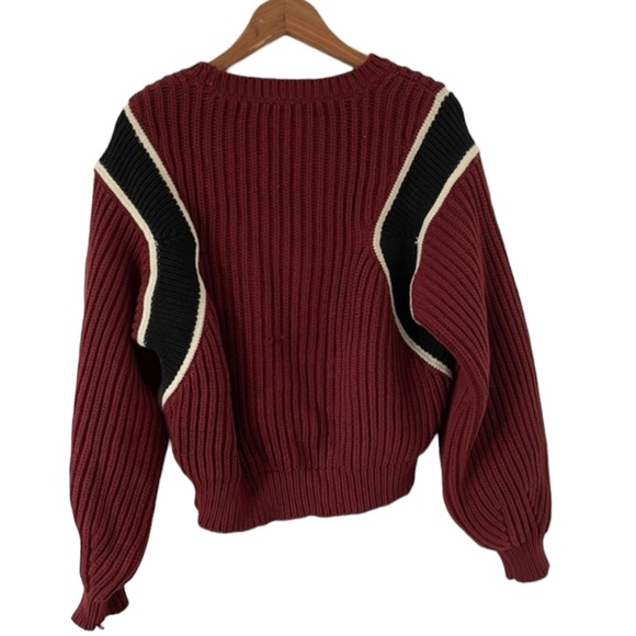 Frame Rib Cropped Ballon Sleeve Sweater Size S - Picture 10 of 15